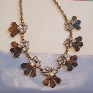 Banana Republic Tortoise Crystal Statement Necklax